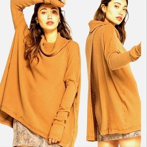 Cozy Tan Women's Cowl Neck Top